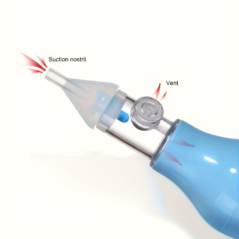 Aspirador Nasal para Bebê em Silicone – Limpador de Nariz Manual Tipo Pump para Recém-Nascidos