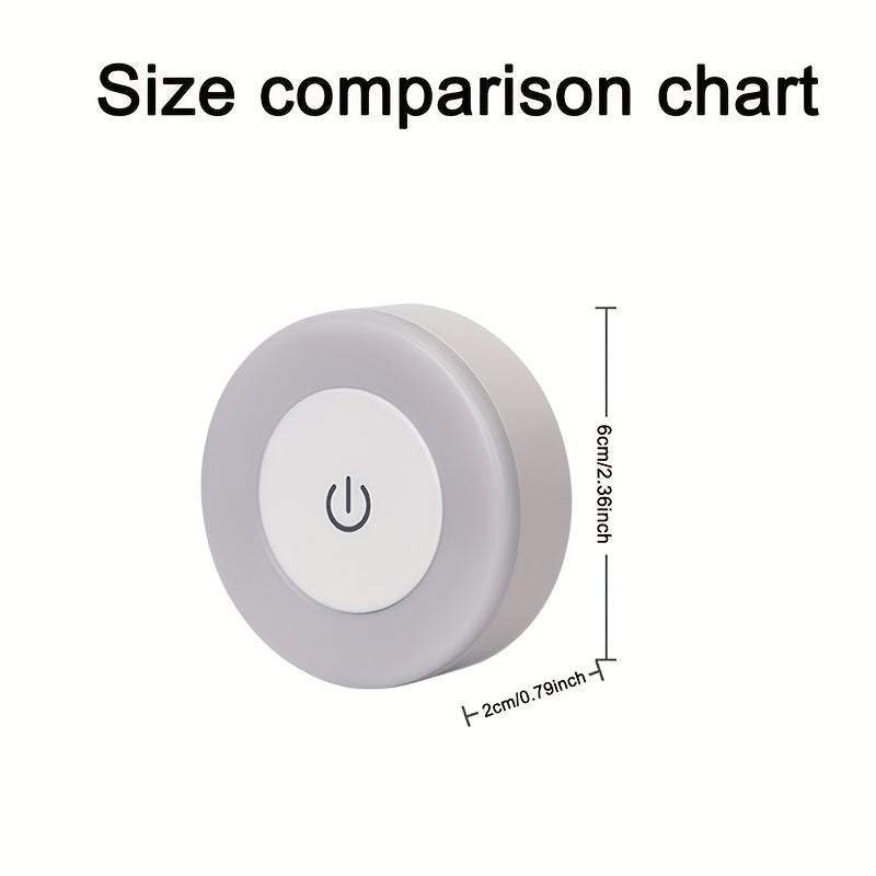 Luminária Noturna LED Recarregável com Toque – 3 Cores de Luz e Fixação Magnética para Ambientes Internos