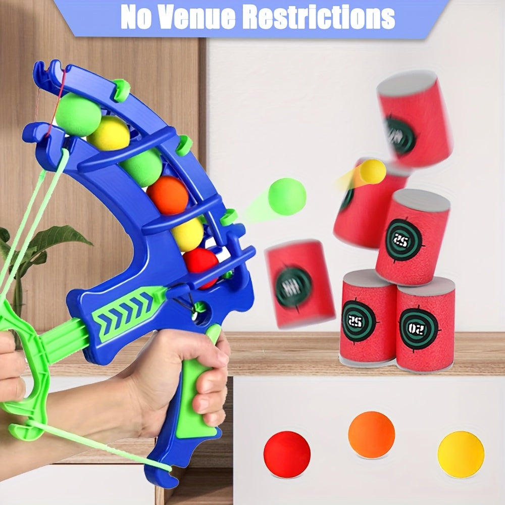 Brinquedo Arco e Flecha Infantil com Bolas de Espuma – Jogo Educativo Seguro para Coordenação Motora