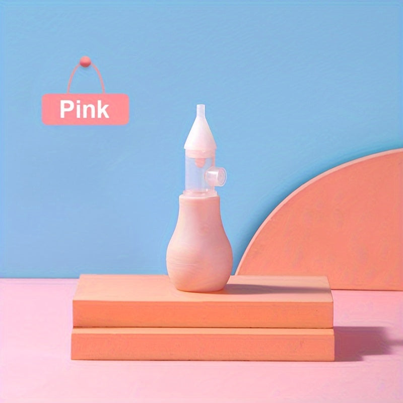 Aspirador Nasal para Bebê em Silicone – Limpador de Nariz Manual Tipo Pump para Recém-Nascidos
