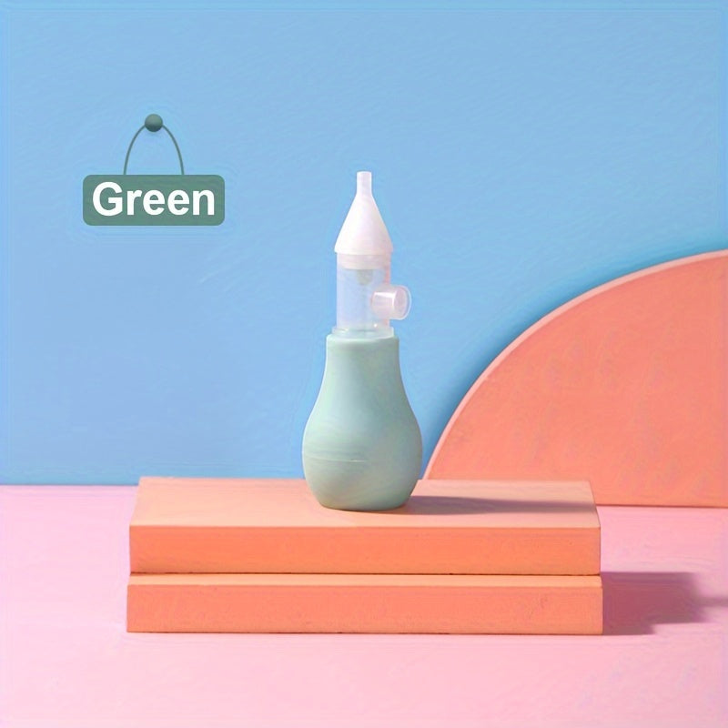 Aspirador Nasal para Bebê em Silicone – Limpador de Nariz Manual Tipo Pump para Recém-Nascidos