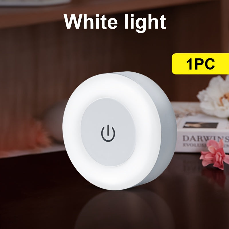 Luminária Noturna LED Recarregável com Toque – 3 Cores de Luz e Fixação Magnética para Ambientes Internos