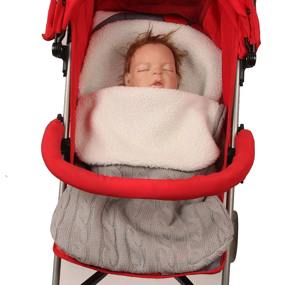 Manta Térmica para Bebê Recém-Nascido – Cobertor Macio de Fleece e Algodão para Inverno e Swaddle