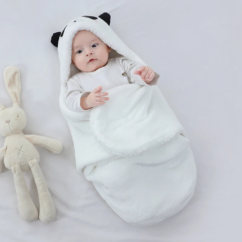Saco de Dormir para Bebê em Flanela – Envoltório Quentinho Outono/Inverno para Recém-Nascidos (0 a 9 Meses)