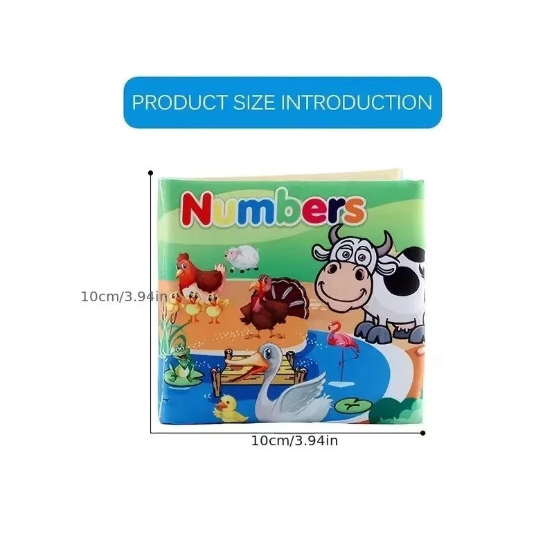 Livro Sensorial Infantil de Tecido Educativo – Frutas, Animais, Números e Alimentos para Crianças de 12 a 72 Meses