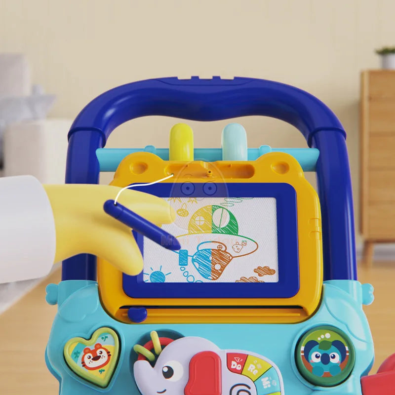 Andador Educativo para Bebê com Rodas – Brinquedo Musical de Empurrar para Primeiros Passos
