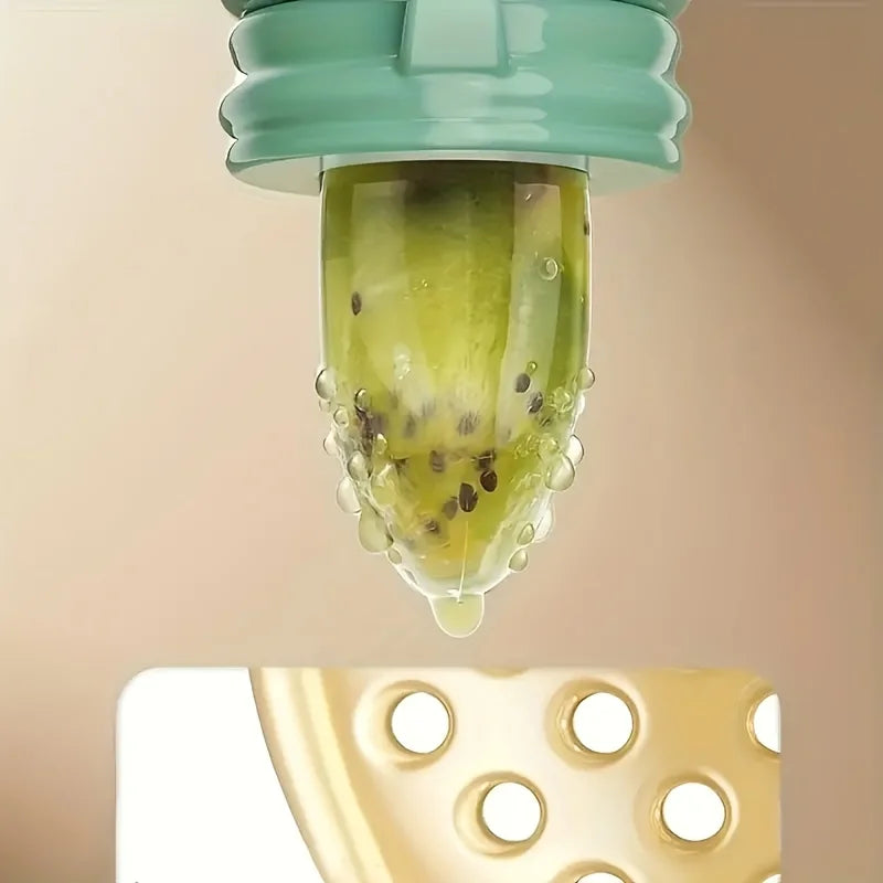 Alimentador de Frutas e Legumes para Bebê com Tela de Silicone – Mordedor para Introdução Alimentar em Formato de Leão