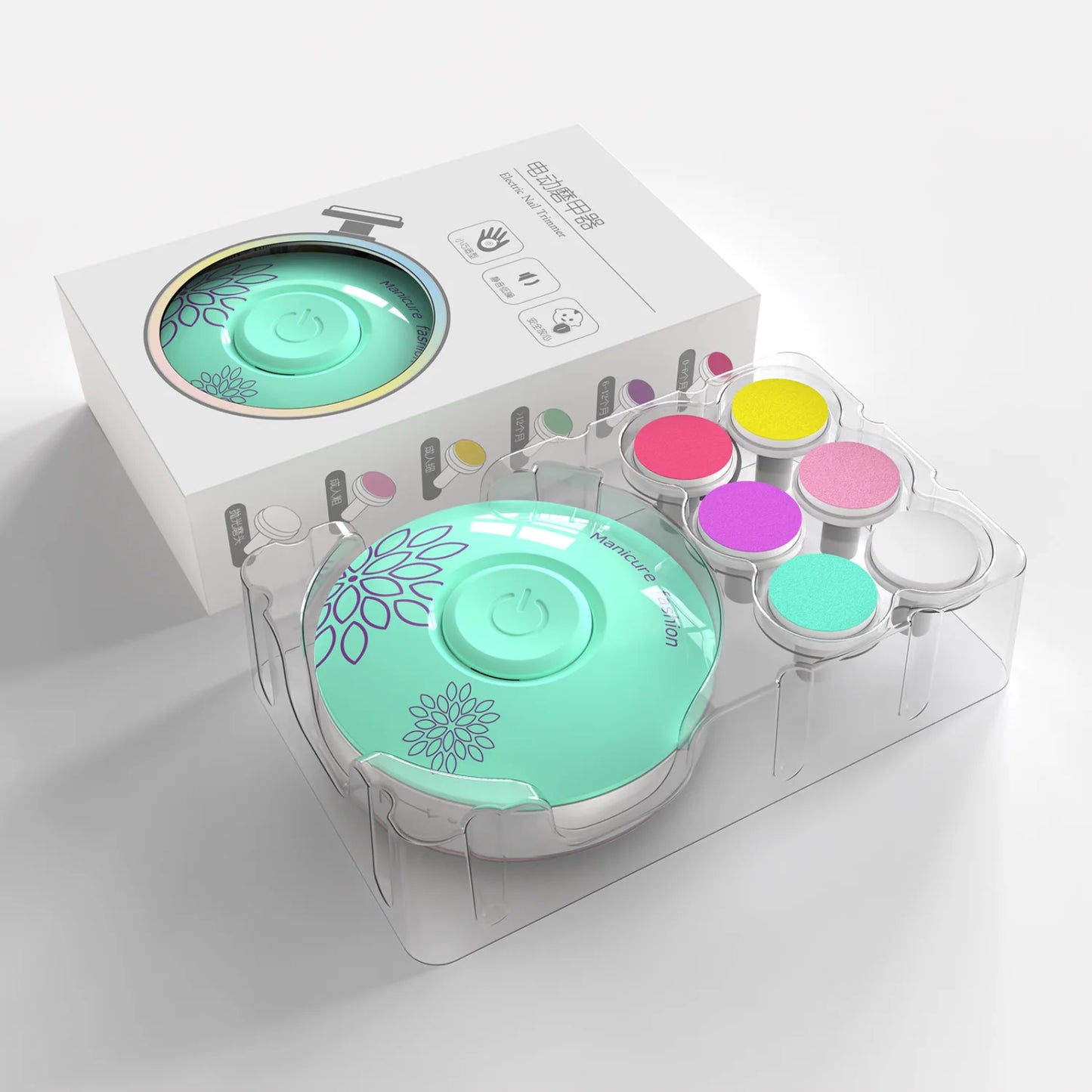 Aparador Elétrico de Unhas para Bebê – Kit de Higiene Infantil com Polidor Seguro para Recém-Nascidos