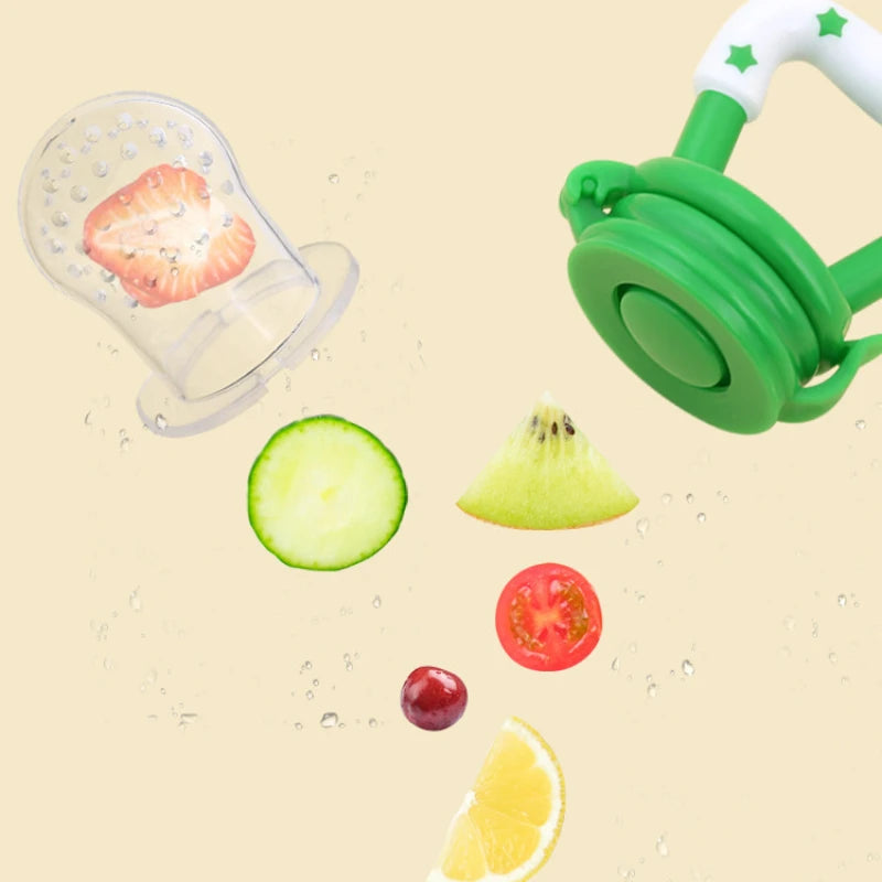 Chupeta Alimentadora de Silicone para Bebê – Alimentador de Frutas Seguro para Introdução Alimentar e Dentição