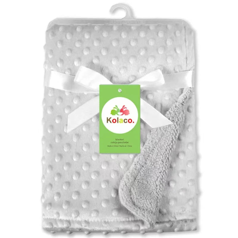 Manta Térmica para Bebê Recém-Nascido – Cobertor Macio de Fleece e Algodão para Inverno e Swaddle