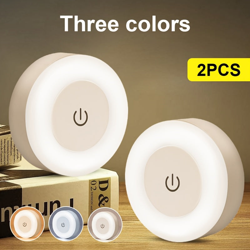 Luminária Noturna LED Recarregável com Toque – 3 Cores de Luz e Fixação Magnética para Ambientes Internos