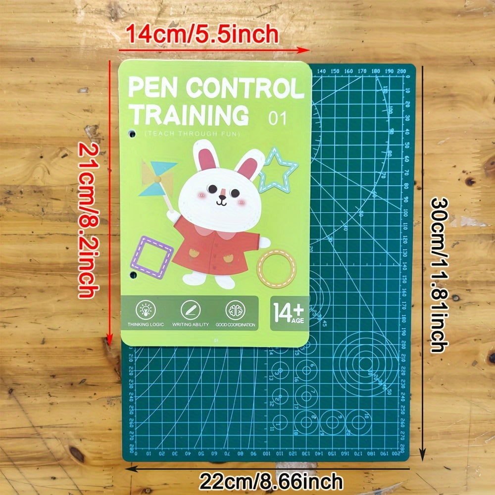 Caderno Mágico Montessori de Caligrafia Infantil – Reutilizável com Caneta Apagável para Escrita e Desenho