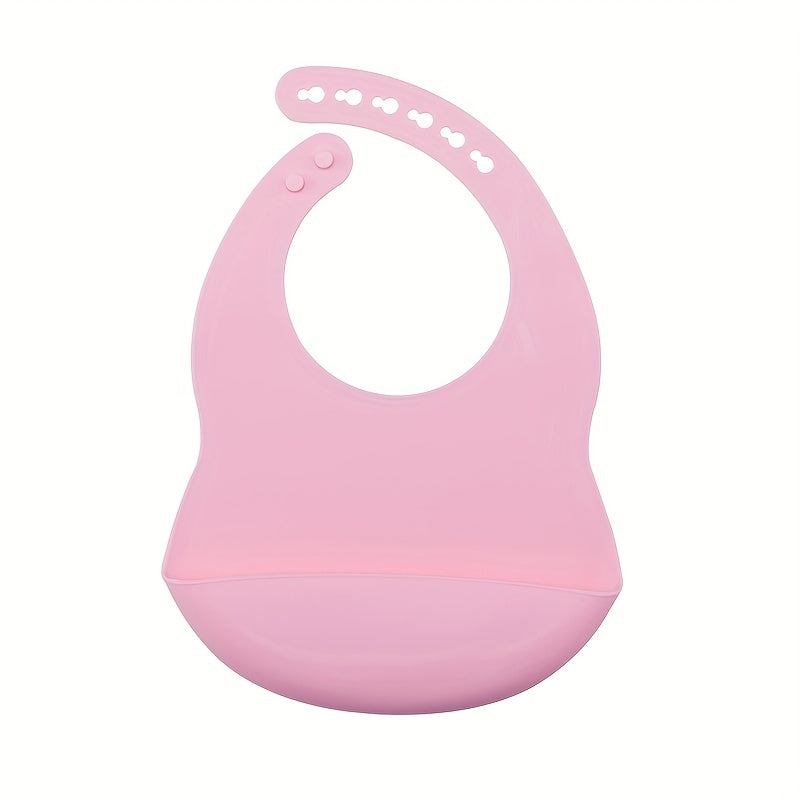 Babador de Silicone Infantil Ajustável – Macio, Impermeável e Fácil de Limpar para Crianças a partir de 1 Ano